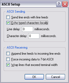 ASCII Setup
