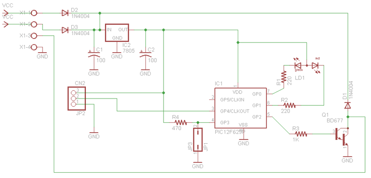 Схема: RFID иммобилайзер на PIC микроконтроллере