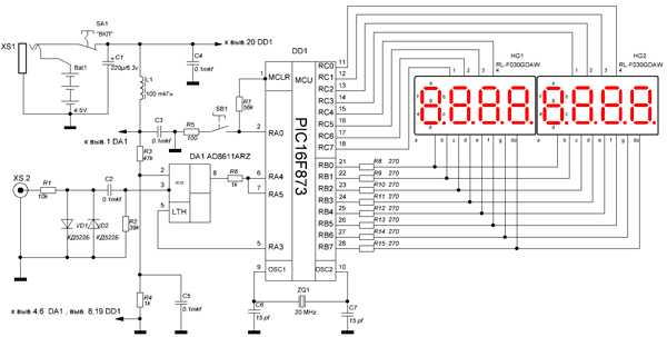 Частотомер на микроконтроллере PIC16F873
